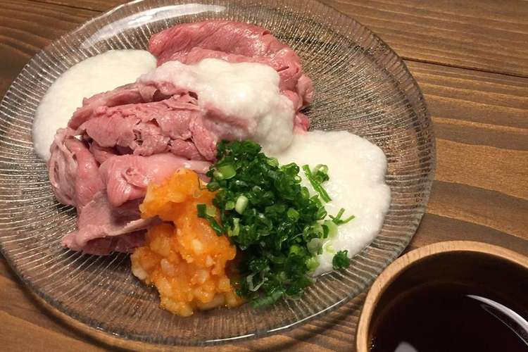 夏の定番 とろろとポン酢の牛冷しゃぶ レシピ 作り方 By Peco クックパッド