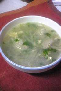 ピリッと辛い肉団子の中華風スープ