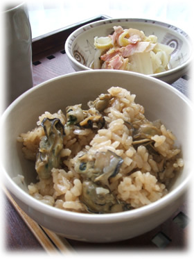 牡蠣ご飯ですよぉ