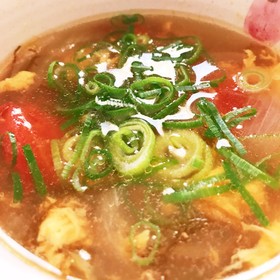 トマト嫌いな私が作る!トマトもずくスープ