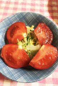 簡単水菜と白菜のコールスローサラダ。