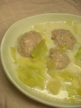 和風?洋風?肉団子のミルクスープ♪