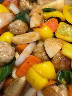 揚げない肉団子 de 酢豚♪
