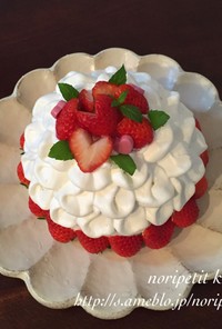 ノンオイルシフォン生地deドームケーキ♡