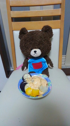 レンジで温野菜とソース