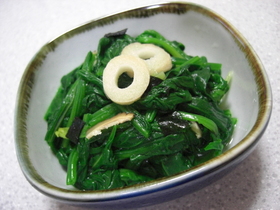 松茸風味☆ほうれん草の汁だくおひたし♪