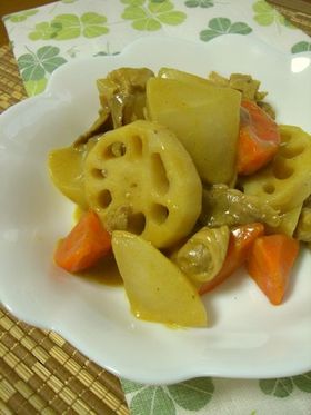 根菜のエスニック煮♬
