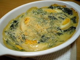 シチューの残りで☆簡単グラタン♪