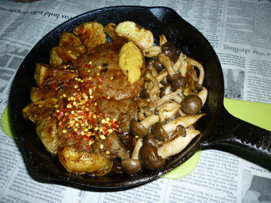 イシスキで豚ロース厚切り肉のステーキ・改の写真