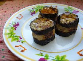 なすのジューシーひき肉はさみ焼き