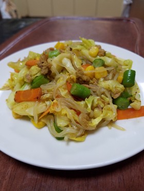 ダイエットに♥しらたきのツナカレー炒め