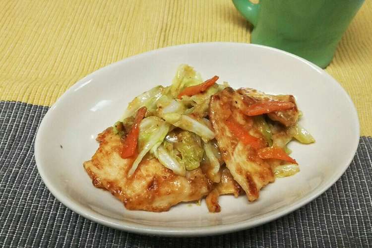 鶏むね肉とキャベツのごま味噌炒め レシピ 作り方 By まるんくん クックパッド 簡単おいしいみんなのレシピが357万品