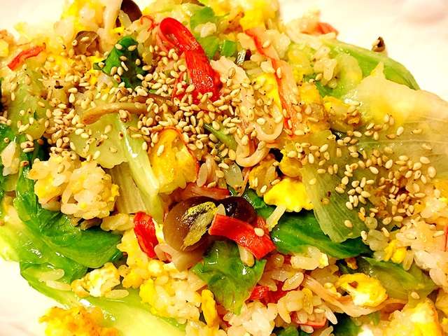 レタスチャーハン 和風 レシピ 作り方 By Iichanyome クックパッド
