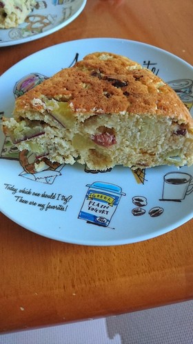 炊飯器でさつまいもとおからのケーキ