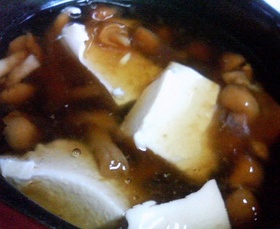 包丁要らず!すくい豆腐のなめこあんかけ