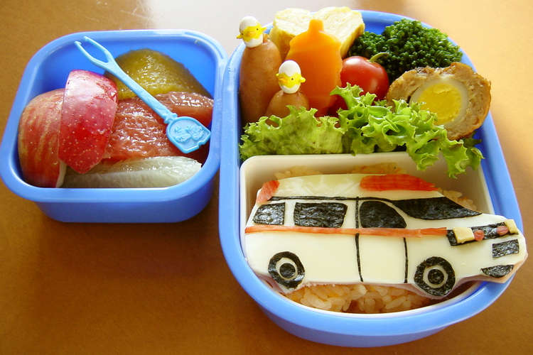 救急車弁当 キャラ弁 レシピ 作り方 By こひつじ母さん クックパッド 簡単おいしいみんなのレシピが360万品