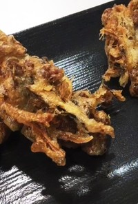 納豆と舞茸の天ぷら