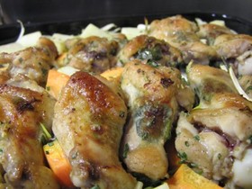 沖縄野菜でローストチキン