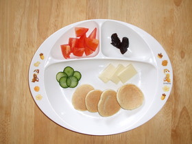 幼児食 黒ゴマきなこパンケーキ