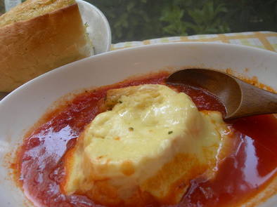 超簡単トマトグラタンスープの写真