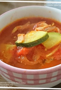 ズッキーニのトマトカレースープ