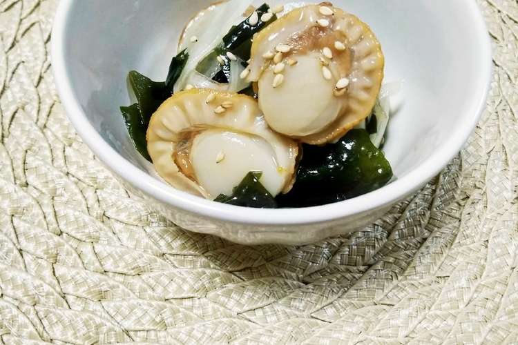 簡単 ベビーホタテとワカメの中華和え レシピ 作り方 By Noritamaki クックパッド