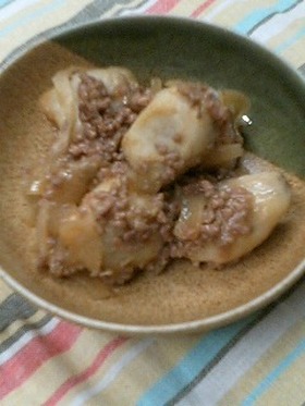里芋と挽肉の簡単にっころがし☆