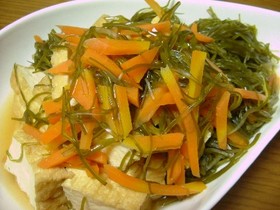 糸昆布と厚揚げの煮物