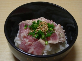 塩・胡椒で食べるまぐろ丼★なんかサッパリ