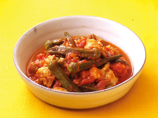 オクラと鶏肉のトマト煮