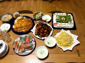 誕生日の夜ご飯(男子中学生用)