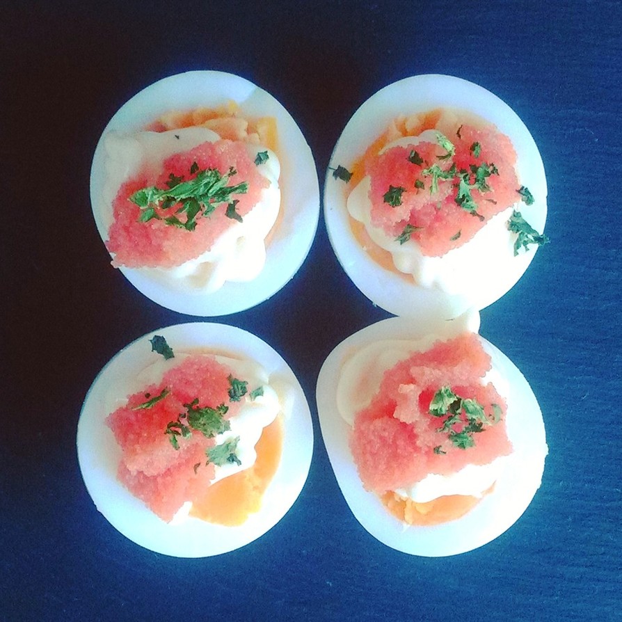 半熟卵×明太マヨの画像