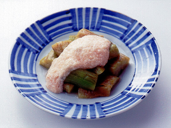 焼きなすの明太とろろかけ