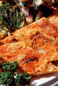豚肉とキムチの韓国風お好み焼き