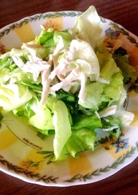 レタスとささみの簡単サラダ