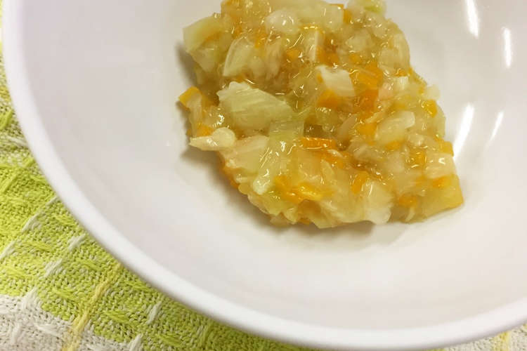 7 8ヶ月離乳食 とろとろキャベツナ煮 レシピ 作り方 By 新発田市100彩食堂 クックパッド 簡単おいしいみんなのレシピが360万品