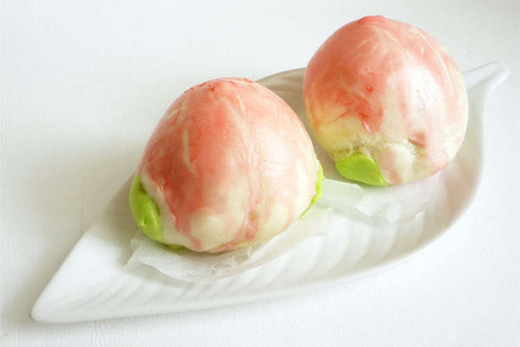 寿桃 甜点心 桃まんじゅう レシピ 作り方 By Liqueur クックパッド 簡単おいしいみんなのレシピが353万品