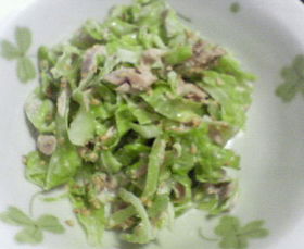 キャベツ食べれたよ♡茹でキャベツのサラダ