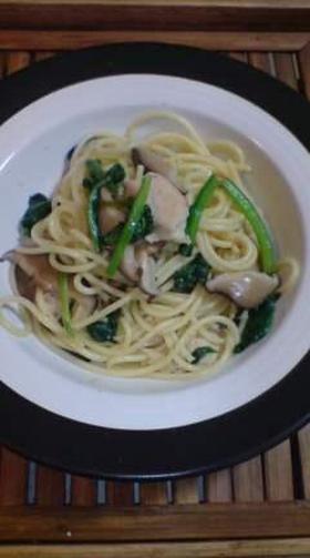 ほうれん草ときのこの和風パスタ♪