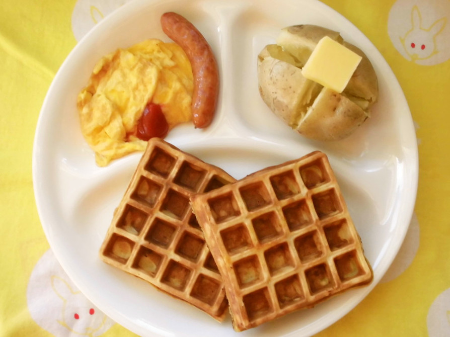 Easy waffle Morning♪の画像