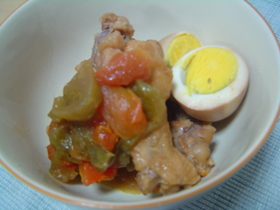 鶏肉のさっぱり煮+トマト