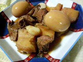 豚じゃがにんにくの黒酢でさっぱり煮