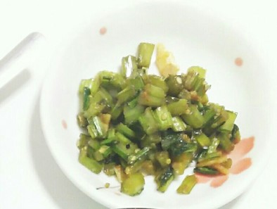 漫画飯にがくてあまい☆かぶの葉の常備菜の写真