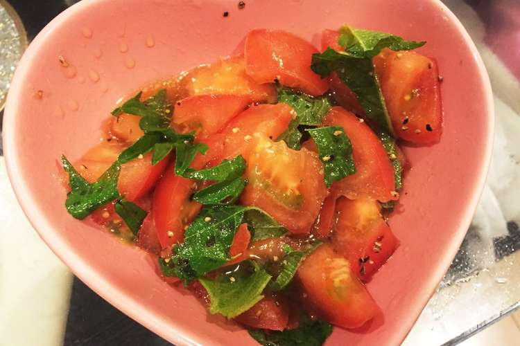 トマトと大葉の和風マリネ レシピ 作り方 By おばんざい桃屋 クックパッド 簡単おいしいみんなのレシピが357万品