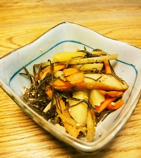 じゃがいもと昆布のきんぴら~給食風~