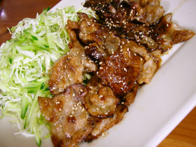 薄切り肉で★豚の生姜焼き