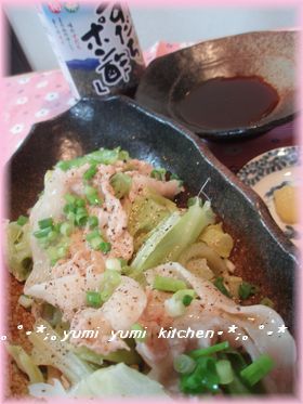 にんにくポン酢にはまりました☆豚きゃべっ