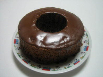 炊飯器でチョコシフォンケーキの写真