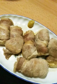 豆腐の豚巻き