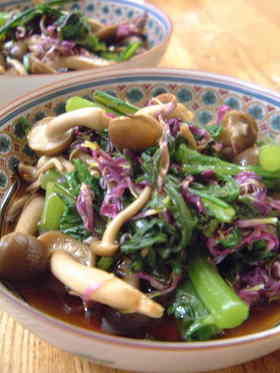 菊花と菊菜の酢の物